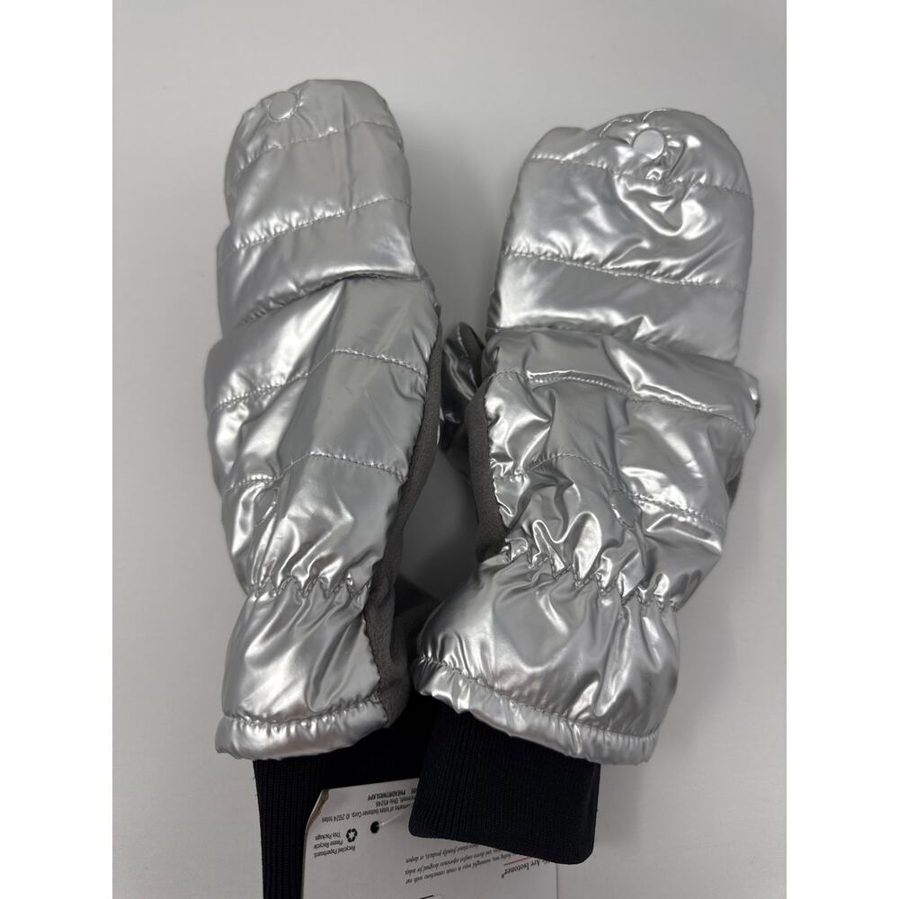 New Isotoner Women's S/M Repels Rain Snow Gloves Mittens Touch Screen Silver